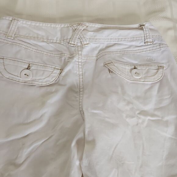 Aeropostale Cotton Capri Pants White 00 - Picture 12 of 16